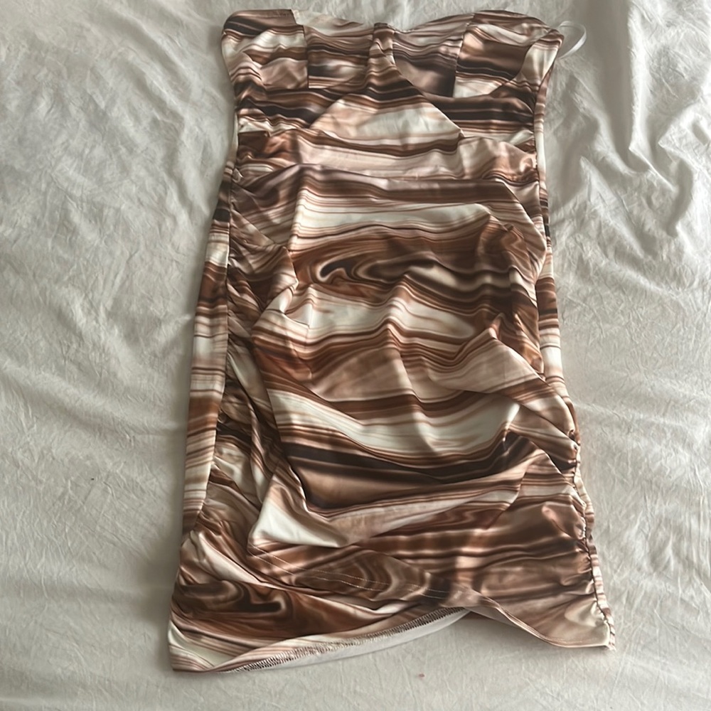Marble bodycon dress